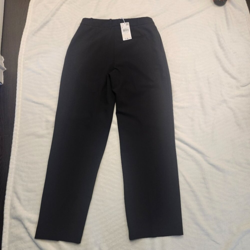MANGO CESARW Straight-Leg Trousers Size 38 (US 6) Black NWT - Picture 14 of 15